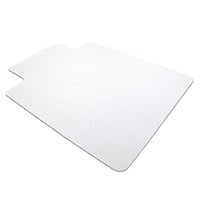 Cleartex AdvantageMat PVC Chair Mat for Hard Floors - Wood, Tile, Linoleum or Vinyl, Clear 48 x 36 Inches, (129020LV)