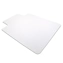 Cleartex AdvantageMat PVC Chair Mat for Hard Floors - Wood, Tile, Linoleum or Vinyl, Clear 48 x 36 Inches, (129020LV)