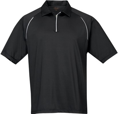 Tri Mountain Gold StretchFit Jersey Zip Polo. 409 Huntington