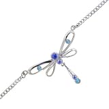 Sapphire Solar Blue DRAGONFLY Jeweled BACK Belly Chain