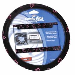 Heart Steering Wheel and License Plate Combo.