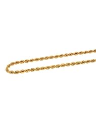10K Yellow Gold Hollow Rope Twist Diamond Cut Chain Necklace 20" 5.1 Grams 3.25MM