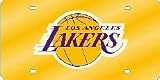 Los Angeles Lakers Laser Cut Yellow License Plate