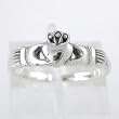 Irish Friendship & Love Celtic Claddagh Ring in Sterling Silver in sizes 4, 5, 6, 7, 8 and 9, #8933