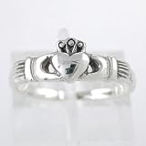 Irish Friendship & Love Celtic Claddagh Ring in Sterling Silver in sizes 4, 5, 6, 7, 8 and 9, #8933