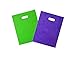 100 12x15 Glossy Purple and Lime Green Plastic Merchandise Bags w/Handles