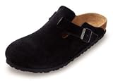 Birkenstock - Birkenstock boston, 37, Black Suede