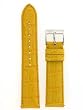Watch Band Yellow Italian Leather Alligator Grain