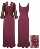 Plum Elegance Dress w/Jacket -- Size:14 Color:Plum