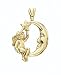 14K Angel on Moon Pendant - GH10113