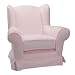 Adult Chenille Wingback Glider and Ottoman-Blue Color