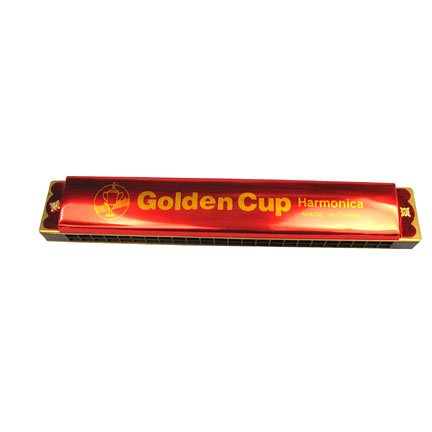 24 Hole Key of C Harmonica - Red
