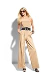 Newport Strapless Wide-Leg Ponte-Knit Jumpsuit