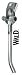 Wald Axle Mount Kickstand 67-20 20" 3/8" Silver