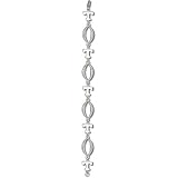 University of Tennessee Power T & Football Bracelet (Silver)