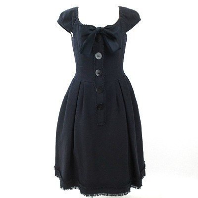 (フォクシー) FOXEY 紺半袖ワンピース 38 中古