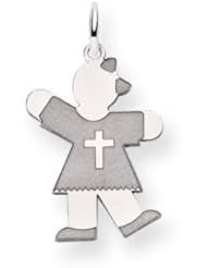 14k White Gold Kid Charm