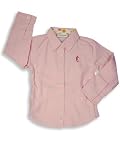 Cool Island - Girls Long Sleeved Button Down Collared Twill Top, Pink