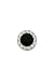 14K White Gold Round Tie Tac with Diamonds & Onyx Center