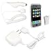 Apple Ipod iPhone 1st Gen (NOT for iPhone 3G) PDA Accessory Bundle Kit - Rapid Home Travel + Car Charger with Ic Chip + Transparent Clear Crystal Snap On Cover Case with Belt Clip By Bargaincell