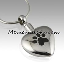 Paw Heart Pendant, Pet Jewellery