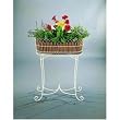 Antique White Iron Garden Planter Stand