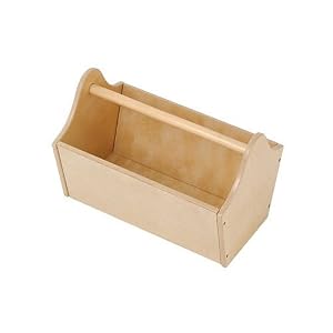 Kid's Toy Storage Caddy in Natural Finish