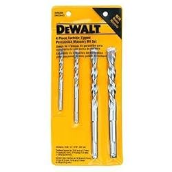 Black & Decker/DWLT DW5204 4-Piece Percussion Masonry Drill Bit Set