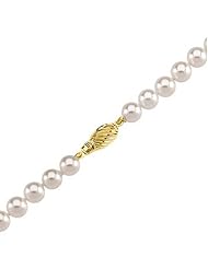 14K Yellow Gold Clasp Akoya Cultured Pearl Strand - 18" -- LIFETIME WARRANTY