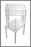 Nest Of 3 Chrome Plated Clear Coffee Table Set Rectangular New