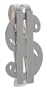 Sterling Silver Dollar Sign Cut-Out Money Clip 1 1/8 in. X 2 in. ( 29 mm X 53 mm)