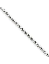 Ann Harrington Jewelry 14k White Gold 2.5 mm Diamond Cut Rope Chain