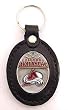 Colorado Avalanche Large Leather & Pewter Team Key Fob - NHL Hockey Fan Shop Sports Team Merchandise