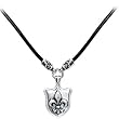 Oxidized Sterling Silver Stigma Le Fleur Shield Necklace
