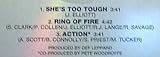 She's Too Tough, Ring of Fire, Action (UK Import) - Def Leppard