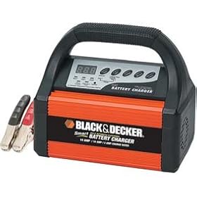 Black & Decker VEC1089ABD Smart Battery Charger with 15 Amp,10 Amp and 2 Amp Continuous Charge Rates