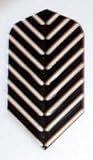 3 sets Black/Silver Slim flights, Amerithon, Made in the USA