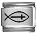 Clearly Charming Christian Fish Laser Italian Charm