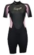 Ladies Shortie Wetsuit All Colours and Sizes. 3mm Neoprene, Wind Proof Panel front & back. A great shorty wet suit for surfing, swimming, sailing, kayak, canoe or messing around in the water.