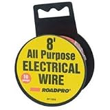 Roadpro 10-gauge 8ft All Purpose Electrical Wire Red Spool - Roadpro RP1008