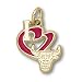 Chicago Bulls 1/2in Heart Pendant 14kt Gold/14kt Yellow Gold