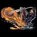 Skeleton on Flaming Chopper T-shirt, Biker T-shirts, Motorcycle T-shirts