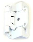 Amerock Decorative Half Wrap 1/2 Overlay Self Closing Cabinet Door Hinge White (Pair)