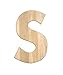 Darice 0993-S Natural Unfinished Wood Letter S, 12-Inch