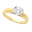 14K Two-Tone Gold Diamond Solitaire Engagement Ring - 0.75 Ct.
