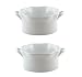 BIA Cordon Bleu Wavy 16-Ounce Round Souffles, Set of 2, White