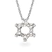 Eve's Addiction Twinkling CZ Sterling Silver Star of David Necklace