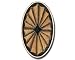 Oval Sunburst Marquetry Inlay