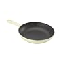 Le Creuset Cast Iron Satin Black Interior Omelette Pan, Almond, 20 cm