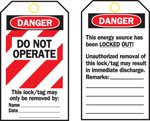 BRADY 65520 HEAVY DUTY DO NOT OPERATE POLYESTER LOCKOUT TAG